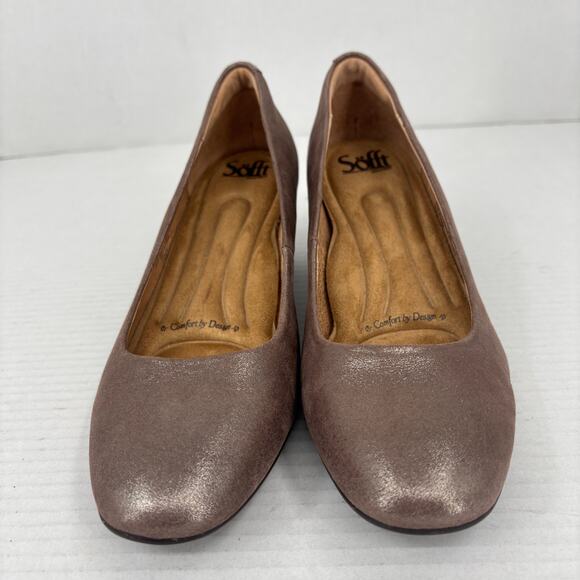 Sofft Lana Pump Slip On Shoes Womens Size 8.5 Bronze Metallic Leather Comfort - Picture 5 of 11